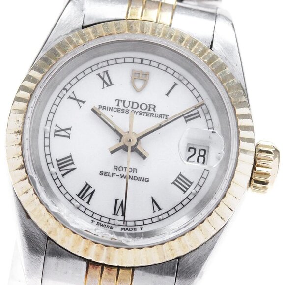 TUDOR Princess Oyster Date 92413N YG bezel cal.2671 AT Ladies Watch